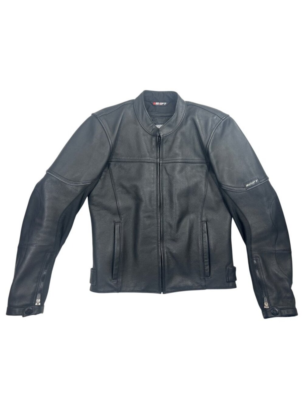 Shift Motorcycle Jacket Sz S Black Leather Cowhide Riding Jacket Streetwear